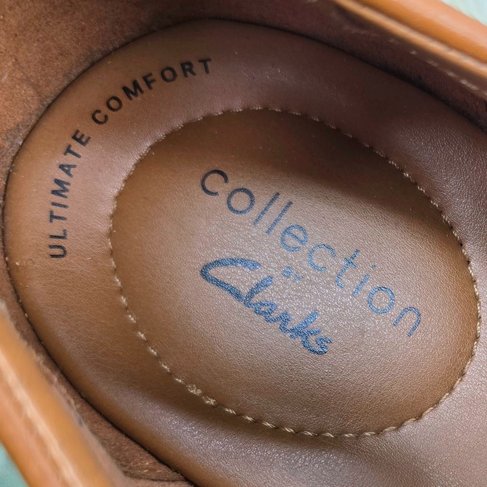 Clarks Bensley‎ Run Oxford Men's Size 12 M Brown Leather Dress Shoes Comfort - Picture 8 of 10